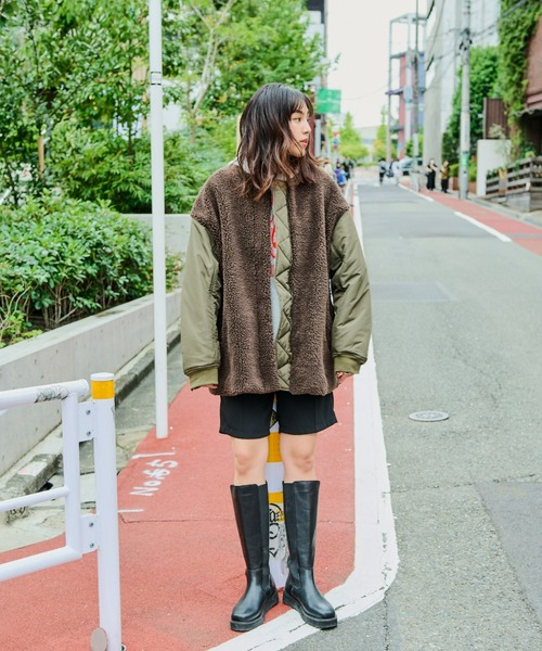 Auntie Rosa Holiday（アンティローザホリデー）の「ボア切替ブルゾン（ブルゾン・レディース・ブラウン/ブラック・FREE）」の14枚目の写真