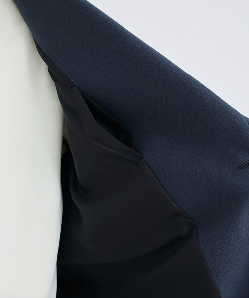 city（シティ）の「スーパー100S OVER CHESTER COAT/ウールメルトンオーバーチェスターコート（チェスターコート・メンズ・キナリ/ライトブルーグレー/ブラック・1/2/3）」の21枚目の写真