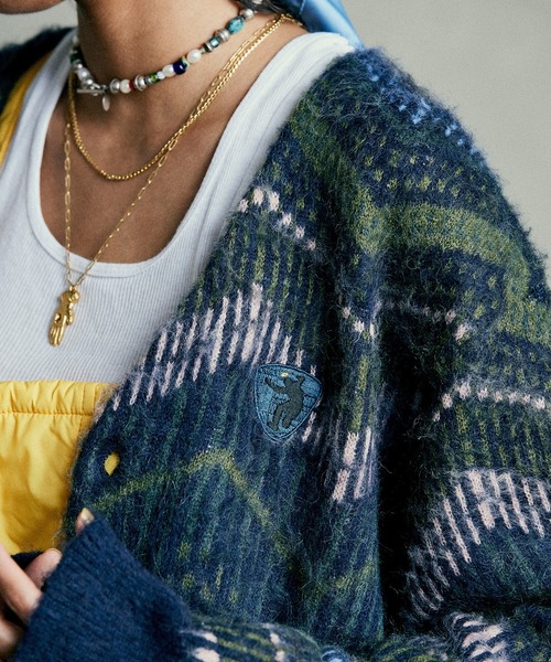 UNION(UNION TOKYO)(ユニオン)の「UNION TOKYO MICHEAUX CARDIGAN ユニオン カーディガン(カーディガン/ボレロ・メンズ・グリーン/レッド・MEDIUM/SMALL/LARGE/XX-LARGE/X-LARGE)」の15枚目の写真