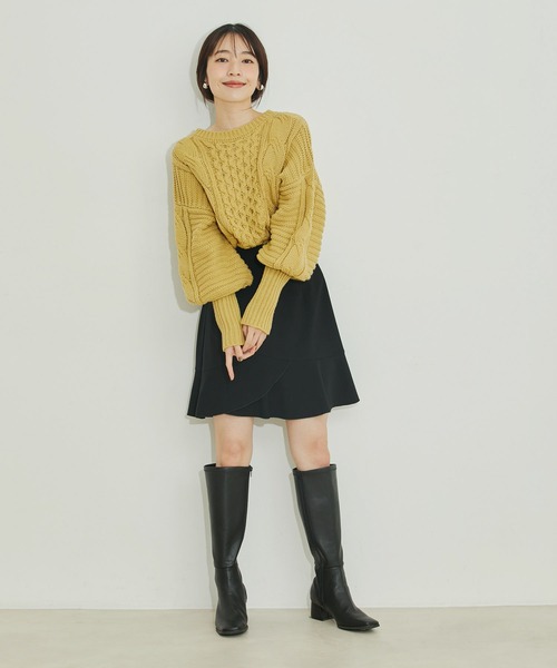 vis-`a-vis(ビサビ)の「【WEB限定】ミニマーメイドスカート(スカート・レディース・チャコールグレー/ブラック/レンガ・FREE)」の13枚目の写真
