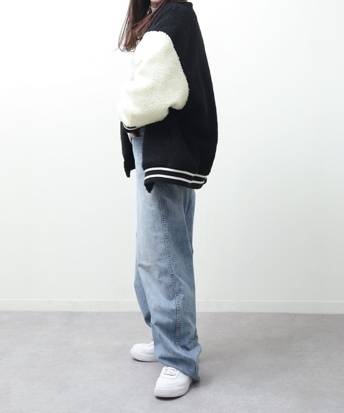 ZIP FIVE（ジップファイブ）の「【ZIP FIVE】ボアビッグオーバースタジャン/ブルゾンジャケット（スタジャン・メンズ・ブラック系/ベージュ系/アイボリー/ブラウン系/ブラック/カーキ系・LARGE/MEDIUM/X-LARGE）」の21枚目の写真