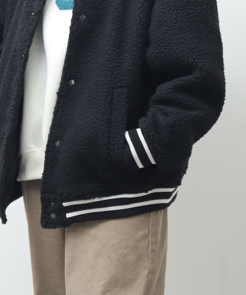 ZIP FIVE（ジップファイブ）の「【ZIP FIVE】ボアビッグオーバースタジャン/ブルゾンジャケット（スタジャン・メンズ・ブラック系/ベージュ系/アイボリー/ブラウン系/ブラック/カーキ系・LARGE/MEDIUM/X-LARGE）」の17枚目の写真