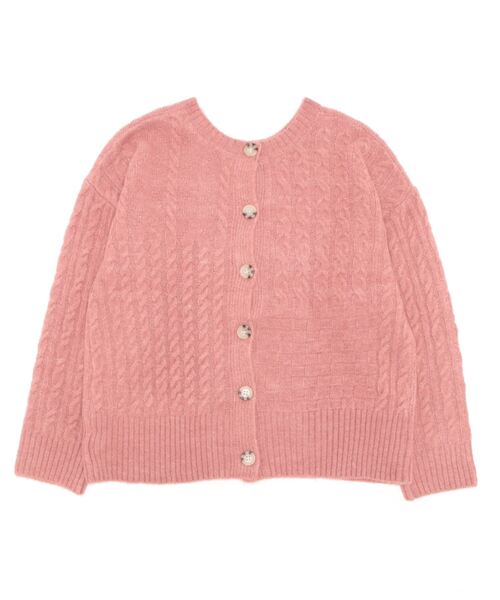 nemne store（ネンネストア）の「【低身長用サイズあり】前後2wayケーブルニットカーディガン（ニット/セーター・レディース・ピンク/アイボリー/ブルー・SMALL/MEDIUM）」の22枚目の写真