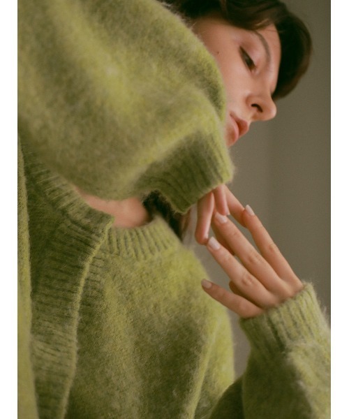 Stylevoice for xxx（スタイルヴォイスフォー）の「オーバーシルエットモヘアカーデ（カーディガン/ボレロ・レディース・グレー/ライトベージュ/グリーン・FREE）」の22枚目の写真