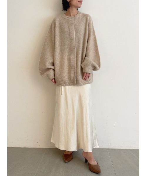 Stylevoice for xxx（スタイルヴォイスフォー）の「オーバーシルエットモヘアカーデ（カーディガン/ボレロ・レディース・グレー/ライトベージュ/グリーン・FREE）」の10枚目の写真