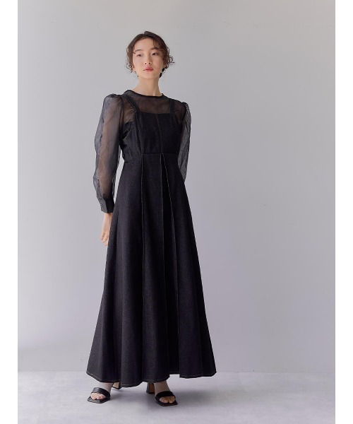 Ayla(アイラ)の「denim inverted pleats dress(ワンピース・レディース・ブラック・FREE)」の3枚目の写真