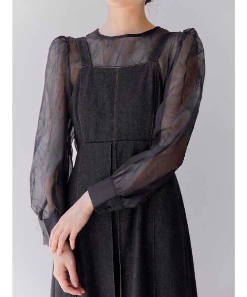 Ayla(アイラ)の「denim inverted pleats dress(ワンピース・レディース・ブラック・FREE)」の11枚目の写真