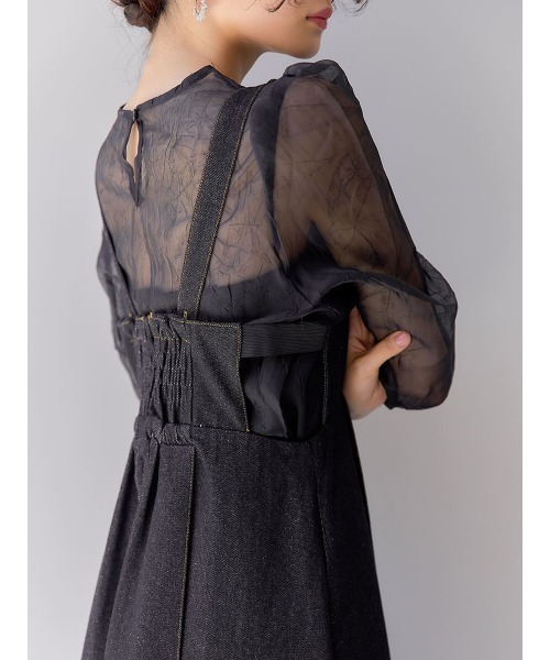 Ayla(アイラ)の「denim inverted pleats dress(ワンピース・レディース・ブラック・FREE)」の13枚目の写真