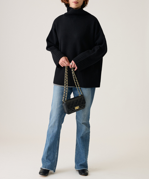 journal standard L'essage（ジャーナルスタンダードレサージュ）の「GOSPELタートルネック（ニット/セーター・レディース・チャコールグレー/ブラック/モスグリーン・FREE）」の13枚目の写真