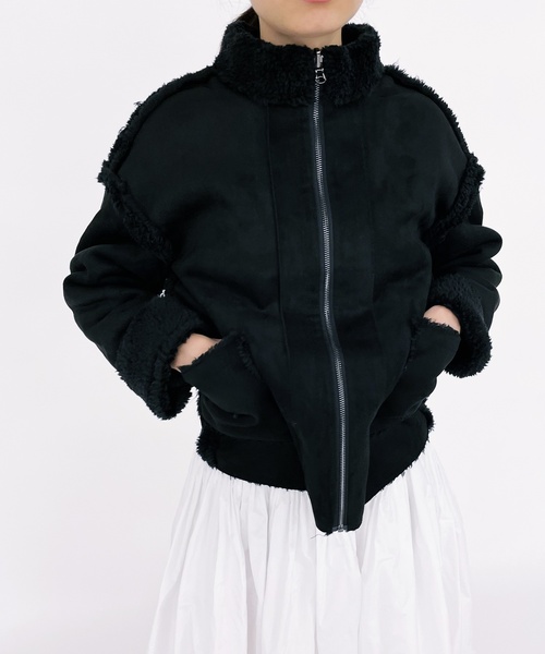 EDIT. FOR LULU（エディットフォールル）の「【TAVUS MILANO/タブス ミラノ】ボアリバーシブル ブルゾン（ブルゾン・レディース・ブラック・SMALL/MEDIUM）」の9枚目の写真