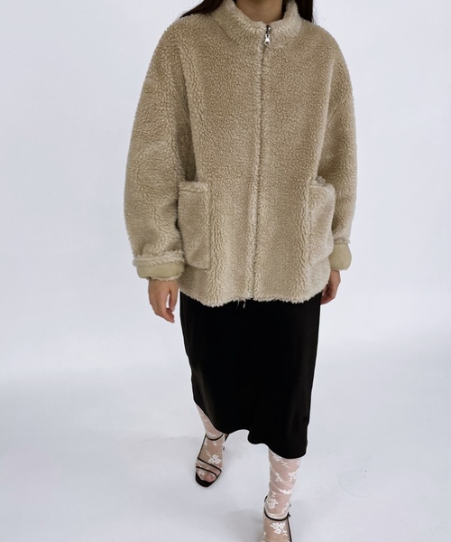 EDIT. FOR LULU（エディットフォールル）の「【TAVUS MILANO/タブス ミラノ】ボアリバーシブル ブルゾン（ブルゾン・レディース・ブラック・SMALL/MEDIUM）」の6枚目の写真