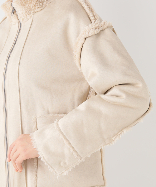 EDIT. FOR LULU（エディットフォールル）の「【TAVUS MILANO/タブス ミラノ】ボアリバーシブル ブルゾン（ブルゾン・レディース・ブラック・SMALL/MEDIUM）」の7枚目の写真