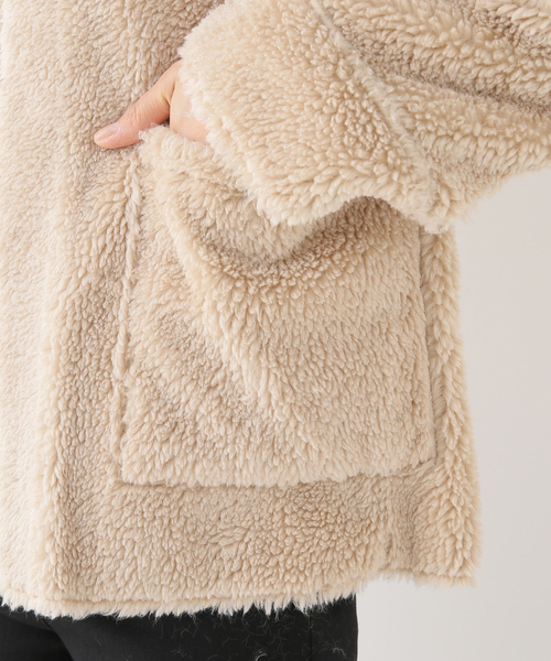 EDIT. FOR LULU（エディットフォールル）の「【TAVUS MILANO/タブス ミラノ】ボアリバーシブル ブルゾン（ブルゾン・レディース・ブラック・SMALL/MEDIUM）」の12枚目の写真