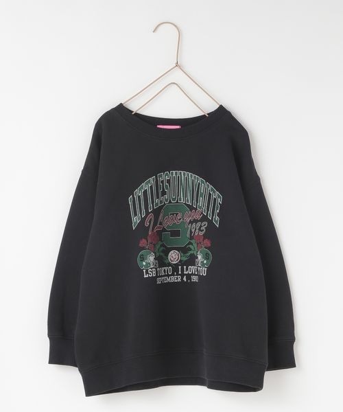 LOWRYS FARM（ローリーズファーム）の「ＬＳＢピグメントプリントプルオーバー　172965（スウェット・キッズ・ブルー/ブラック/ピンク・110cm/130cm/150cm）」の6枚目の写真