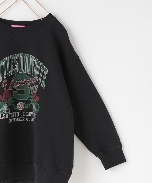 LOWRYS FARM（ローリーズファーム）の「ＬＳＢピグメントプリントプルオーバー　172965（スウェット・キッズ・ブルー/ブラック/ピンク・110cm/130cm/150cm）」の9枚目の写真