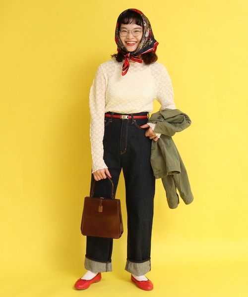 1度着用⭐︎machatt⭐︎ラッセルレーストップス Dot＆Stripes CHILD WOMAN（ドットアンドストライプス