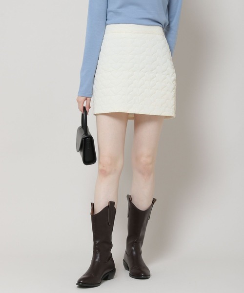 ALAND（エーランド）の「3.3 Field Trip／キルティングミニスカート 2180717（スカート・レディース・アイボリー/ブラック・FREE）」の2枚目の写真