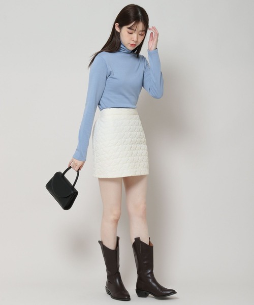 ALAND（エーランド）の「3.3 Field Trip／キルティングミニスカート 2180717（スカート・レディース・アイボリー/ブラック・FREE）」の4枚目の写真