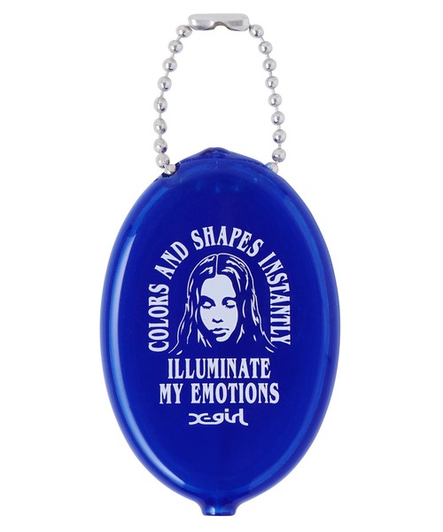 X-girl(エックスガール)の「ARCH & FACE LOGO COIN CASE(コインケース・レディース・ブルー/ブラック/ピンク・ONE SIZE)」の3枚目の写真