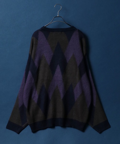 ANPAS（アンパス）の「Total Pattern Jacquard Mohair Touch Shaggy Knit Pullover/総柄 ニット ジャガード モヘアタッチ シャギーニット プルオーバー（ニット/セーター・メンズ・ブラック系その他/ホワイト系その他/ブルー系その他・M/L）」の8枚目の写真