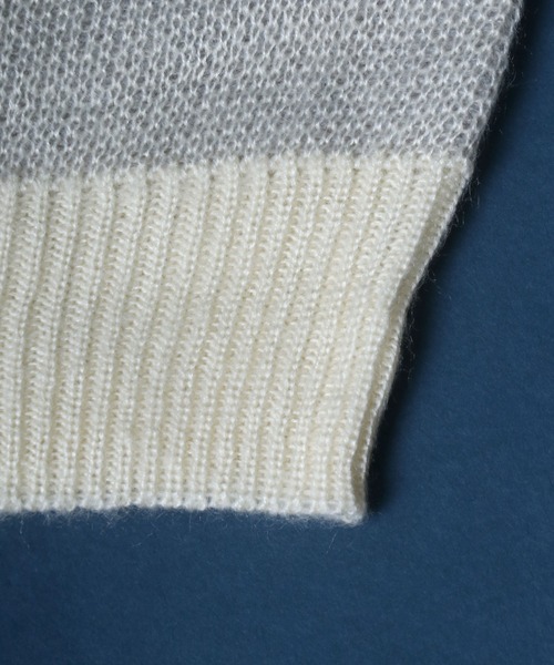 ANPAS（アンパス）の「Total Pattern Jacquard Mohair Touch Shaggy Knit Pullover/総柄 ニット ジャガード モヘアタッチ シャギーニット プルオーバー（ニット/セーター・メンズ・ブラック系その他/ホワイト系その他/ブルー系その他・M/L）」の11枚目の写真