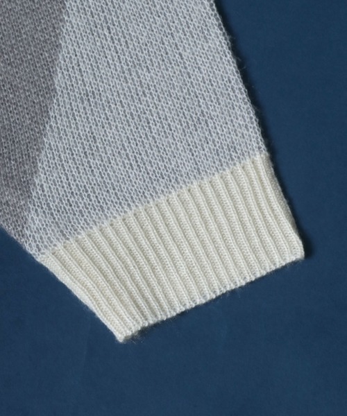 ANPAS（アンパス）の「Total Pattern Jacquard Mohair Touch Shaggy Knit Pullover/総柄 ニット ジャガード モヘアタッチ シャギーニット プルオーバー（ニット/セーター・メンズ・ブラック系その他/ホワイト系その他/ブルー系その他・M/L）」の12枚目の写真