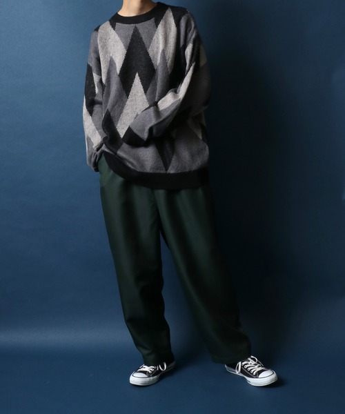 ANPAS（アンパス）の「Total Pattern Jacquard Mohair Touch Shaggy Knit Pullover/総柄 ニット ジャガード モヘアタッチ シャギーニット プルオーバー（ニット/セーター・メンズ・ブラック系その他/ホワイト系その他/ブルー系その他・M/L）」の19枚目の写真