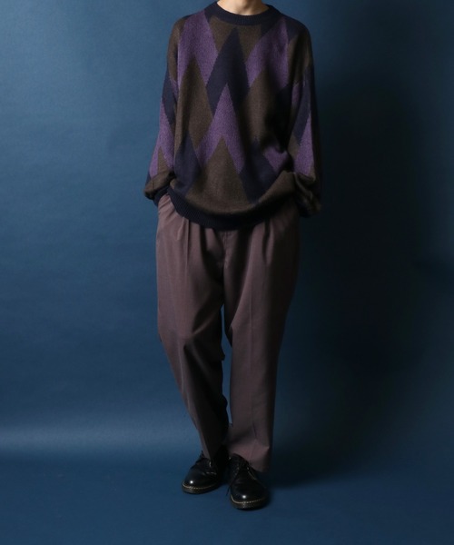 ANPAS（アンパス）の「Total Pattern Jacquard Mohair Touch Shaggy Knit Pullover/総柄 ニット ジャガード モヘアタッチ シャギーニット プルオーバー（ニット/セーター・メンズ・ブラック系その他/ホワイト系その他/ブルー系その他・M/L）」の22枚目の写真