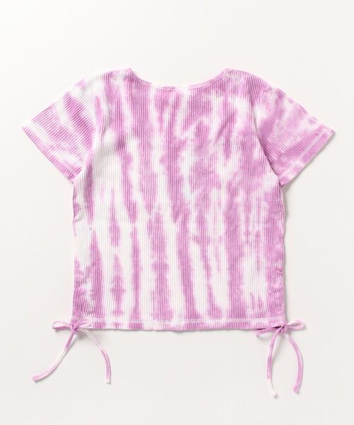 ROXY(ロキシー)の「ROXY/ロキシー リブ素材ショート丈/ミニTシャツ RST231094(Tシャツ/カットソー・レディース・ブラウン系その他/ピンク系その他/ホワイト×ネイビー・S/M)」の4枚目の写真