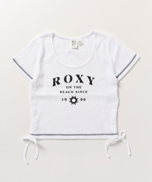 ROXY(ロキシー)の「ROXY/ロキシー リブ素材ショート丈/ミニTシャツ RST231094(Tシャツ/カットソー・レディース・ブラウン系その他/ピンク系その他/ホワイト×ネイビー・S/M)」の13枚目の写真