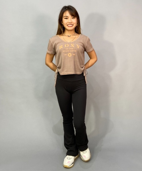 ROXY(ロキシー)の「ROXY/ロキシー リブ素材ショート丈/ミニTシャツ RST231094(Tシャツ/カットソー・レディース・ブラウン系その他/ピンク系その他/ホワイト×ネイビー・S/M)」の11枚目の写真