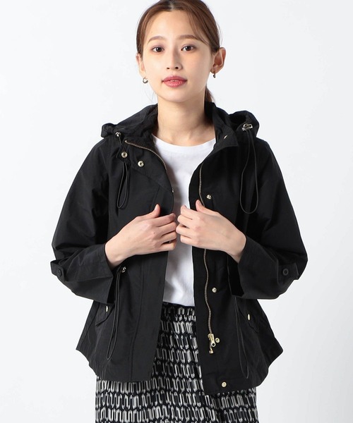 Grand PARK（グランドパーク）の「撥水 綿ナイロンブルゾン（ブルゾン・レディース・モカ/ブラック/ライトベージュ/カーキ・FREE）」の2枚目の写真