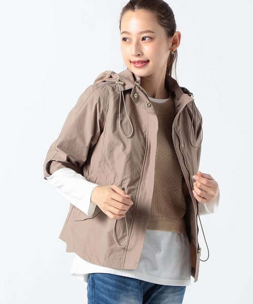 Grand PARK（グランドパーク）の「撥水 綿ナイロンブルゾン（ブルゾン・レディース・モカ/ブラック/ライトベージュ/カーキ・FREE）」の3枚目の写真