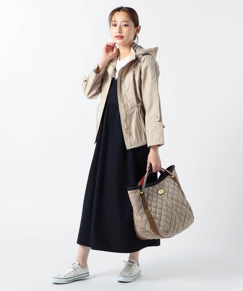 Grand PARK（グランドパーク）の「撥水 綿ナイロンブルゾン（ブルゾン・レディース・モカ/ブラック/ライトベージュ/カーキ・FREE）」の7枚目の写真