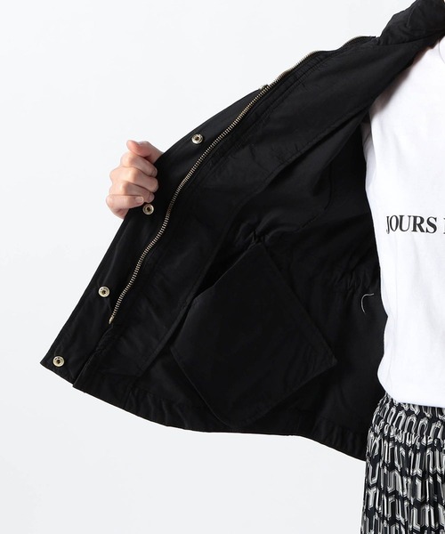 Grand PARK（グランドパーク）の「撥水 綿ナイロンブルゾン（ブルゾン・レディース・モカ/ブラック/ライトベージュ/カーキ・FREE）」の21枚目の写真