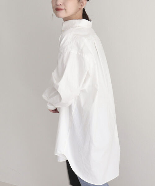 fredy emue（フレディエミュ）の「ツイルオーバーシャツ（シャツ/ブラウス・レディース・ネイビー/オフホワイト/カーキ/ライトパープル・38）」の13枚目の写真