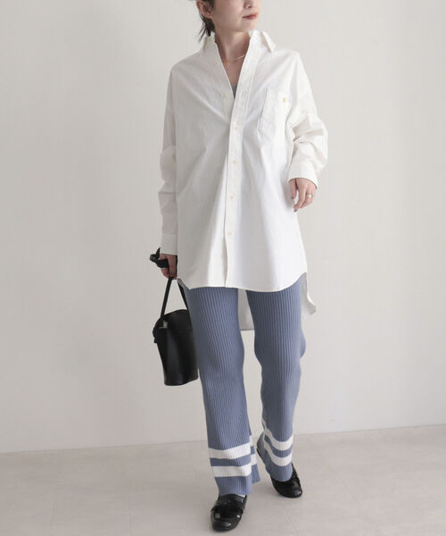 fredy emue（フレディエミュ）の「ツイルオーバーシャツ（シャツ/ブラウス・レディース・ネイビー/オフホワイト/カーキ/ライトパープル・38）」の16枚目の写真