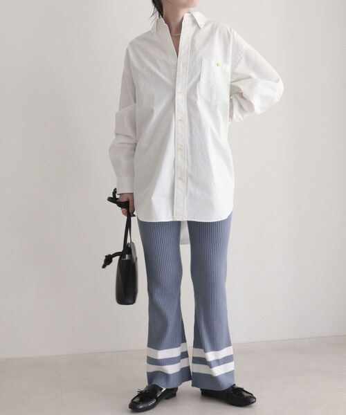 fredy emue（フレディエミュ）の「ツイルオーバーシャツ（シャツ/ブラウス・レディース・ネイビー/オフホワイト/カーキ/ライトパープル・38）」の17枚目の写真