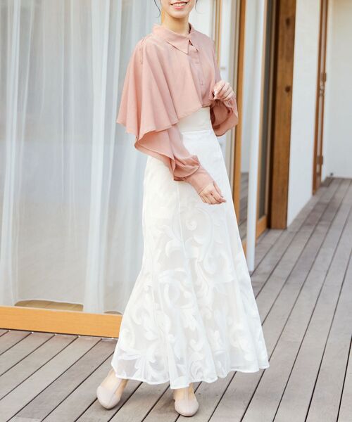 MAJESTIC LEGON（マジェスティックレゴン）の「モチーフチュールマーメイドスカート（スカート・レディース・ホワイト系その他2/ブラック系その他/ピンク系その他2・MEDIUM）」の17枚目の写真