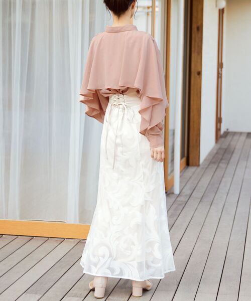 MAJESTIC LEGON（マジェスティックレゴン）の「モチーフチュールマーメイドスカート（スカート・レディース・ホワイト系その他2/ブラック系その他/ピンク系その他2・MEDIUM）」の18枚目の写真