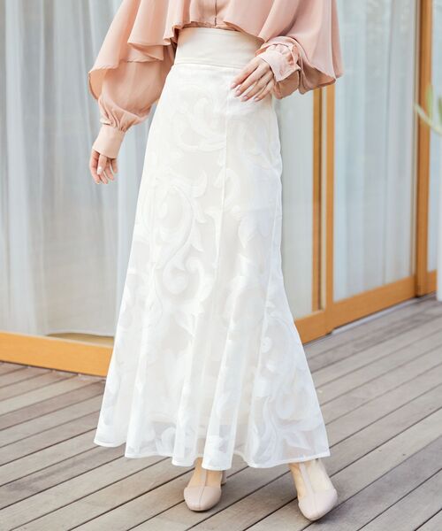 MAJESTIC LEGON（マジェスティックレゴン）の「モチーフチュールマーメイドスカート（スカート・レディース・ホワイト系その他2/ブラック系その他/ピンク系その他2・MEDIUM）」の20枚目の写真