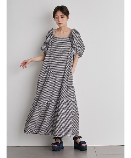 【emmiatelier】ワッシャーコットンワンピース