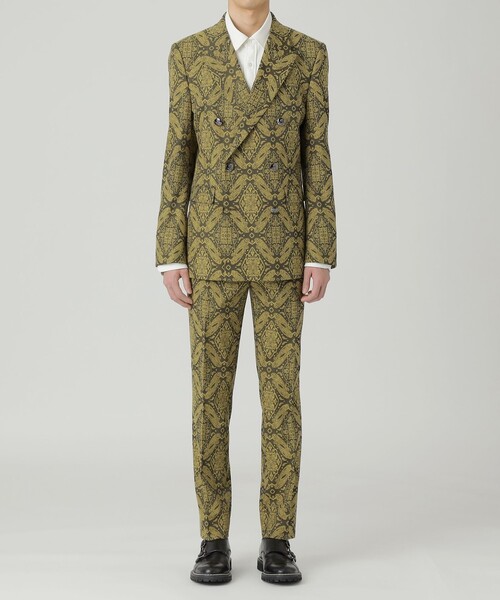 Education from Youngmachines（エデュケーションフロムヤングマシーン）の「【Education from Youngmachines】オーナメントジャガード スラックス（スラックス・メンズ・ブラック/イエロー系その他・S/M/L）」の7枚目の写真