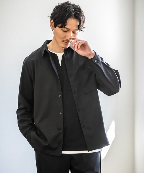 GLOBAL WORK（グローバルワーク）の「アーバンシャツ/163416（シャツ/ブラウス・メンズ・ブラック/その他/ネイビー・LARGE/MEDIUM/SMALL）」の2枚目の写真