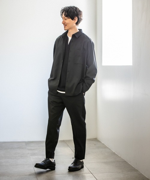 GLOBAL WORK（グローバルワーク）の「アーバンシャツ/163416（シャツ/ブラウス・メンズ・ブラック/その他/ネイビー・LARGE/MEDIUM/SMALL）」の5枚目の写真