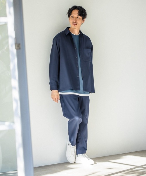 GLOBAL WORK（グローバルワーク）の「アーバンシャツ/163416（シャツ/ブラウス・メンズ・ブラック/その他/ネイビー・LARGE/MEDIUM/SMALL）」の7枚目の写真
