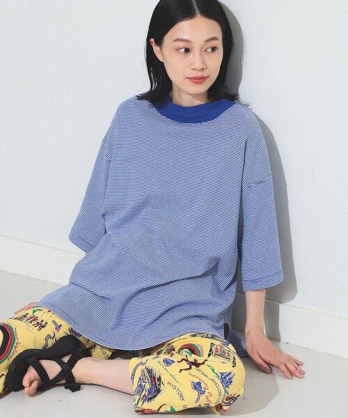 BEAMS BOY 青色 半袖トップス フリーサイズ BEAMS BOY｜ビームスボーイのTシャツ/カットソー（ブルー・ネイビー