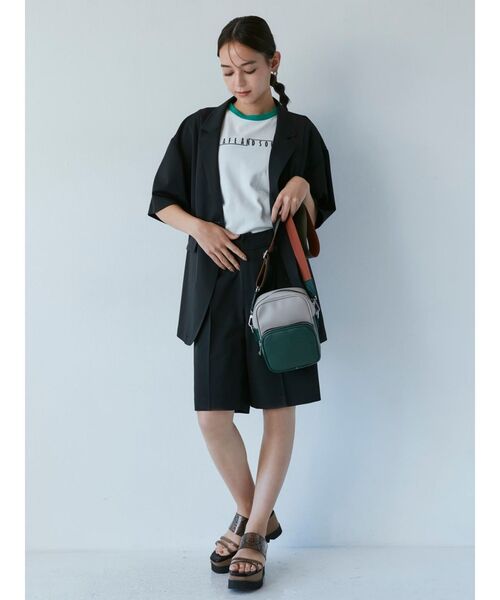 MURUA（ムルーア）の「リンガーTシャツ（Tシャツ/カットソー・レディース・ホワイト/ブラック・FREE）」の4枚目の写真