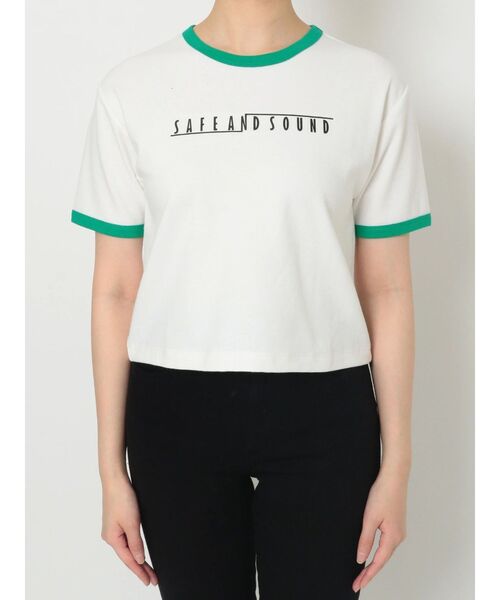 MURUA（ムルーア）の「リンガーTシャツ（Tシャツ/カットソー・レディース・ホワイト/ブラック・FREE）」の10枚目の写真