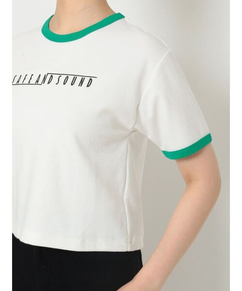 MURUA（ムルーア）の「リンガーTシャツ（Tシャツ/カットソー・レディース・ホワイト/ブラック・FREE）」の14枚目の写真